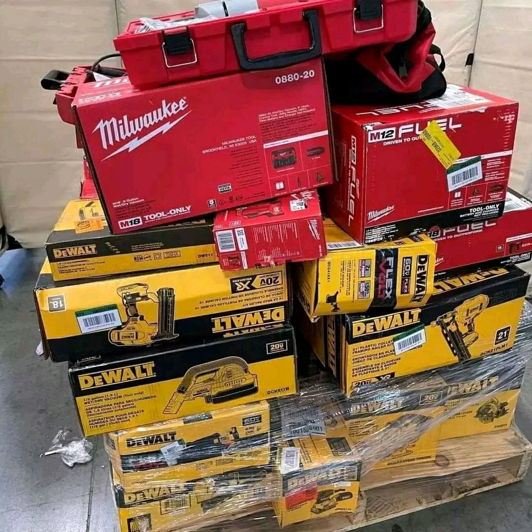 DeWALT and Milwaukee tools pallets